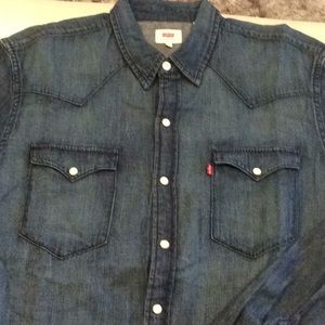 Levi Dark Wash Jean Shirt